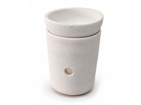 Hornito ceramico 2 piezas blanco rustico 